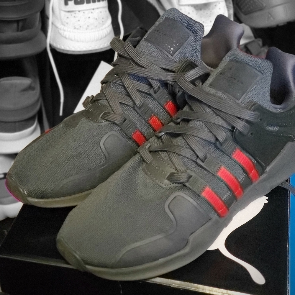 Gently Used Dark Blue Adidas EQT's